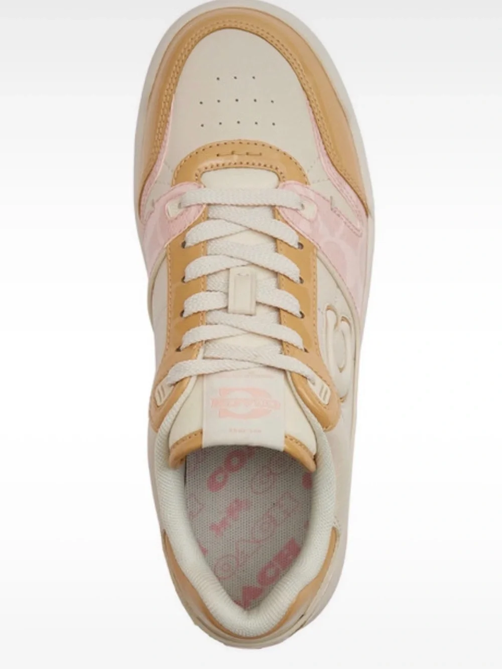 Coach Women's Low-Top Sneakers in Pink and Beige